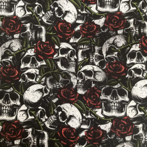 Un Amour de Lin® - Modèle Nana - Tissu Skulls with roses