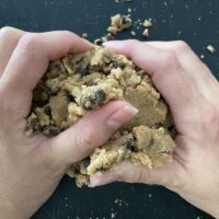 Préparation Cookies aux graines de lin chocolat noix de pécan