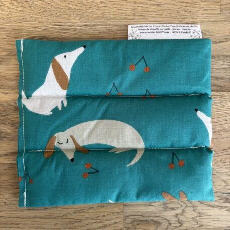 Bouillotte Le P'tit Bébo - Un Amour de Lin ® - Tissu CHIEN DOWEL (2)