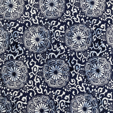 Collection 2024 Tissu KALAMKARI Fleurs indiennes - Un Amour de Lin ®