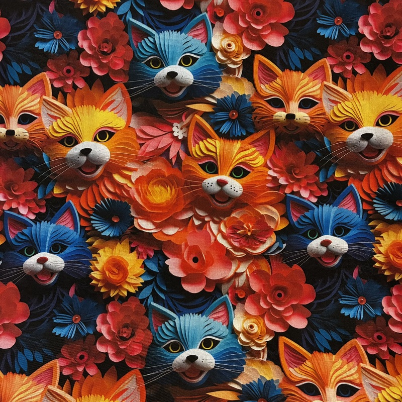 Collection 2026 - Un Amour de Lin®- Tissu CHAT Imprimé 3D