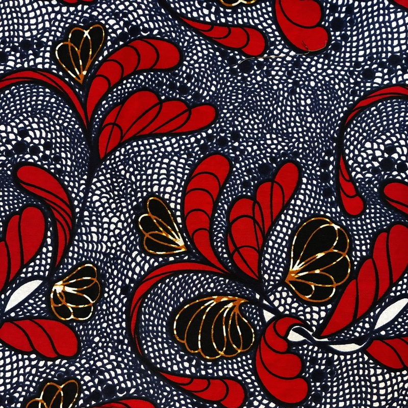 Collection 2026 - Un Amour de Lin®- Tissu WAX Rouge et bleu