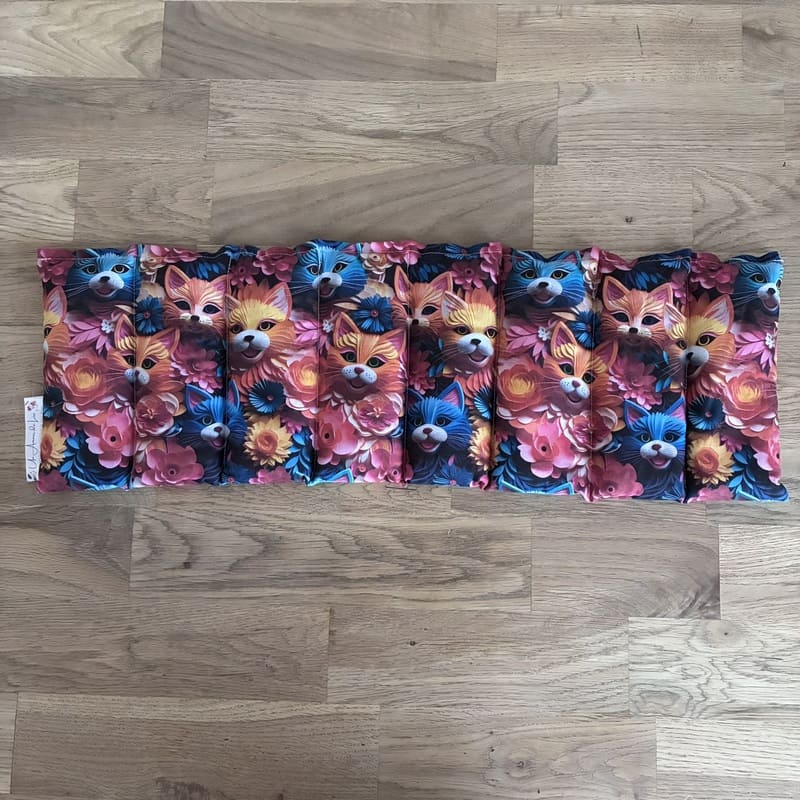 Bouillotte sèche aux graines de lin - Modèle CHOUCHOU - Tissu CHAT Imprimé 3D - Un Amour de Lin® (2)