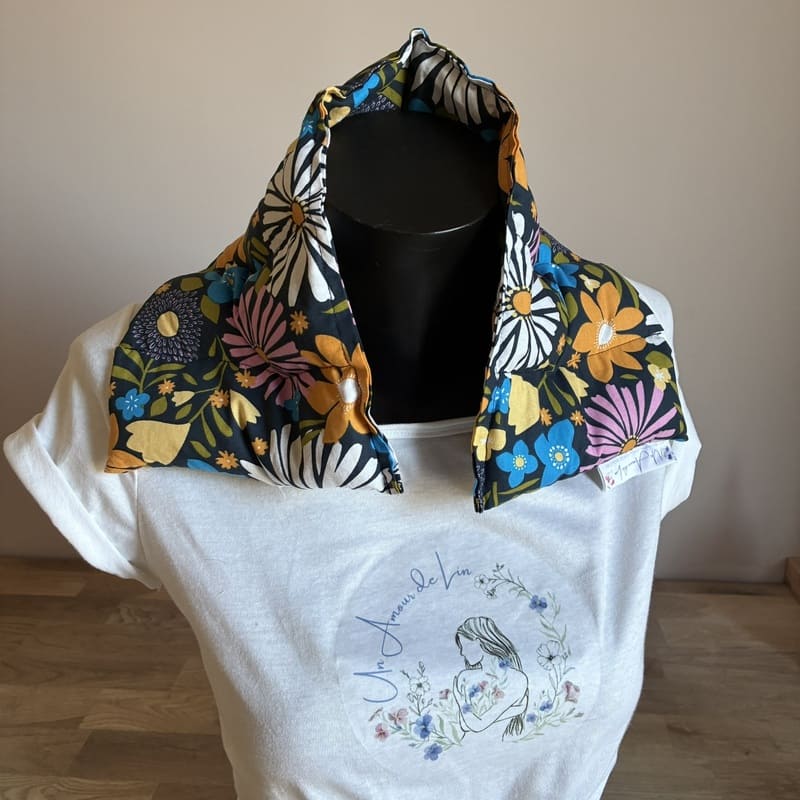 Bouillotte sèche aux graines de lin - Modèle CHOUCHOU - Tissu CHOUPETTE - Un Amour de Lin®