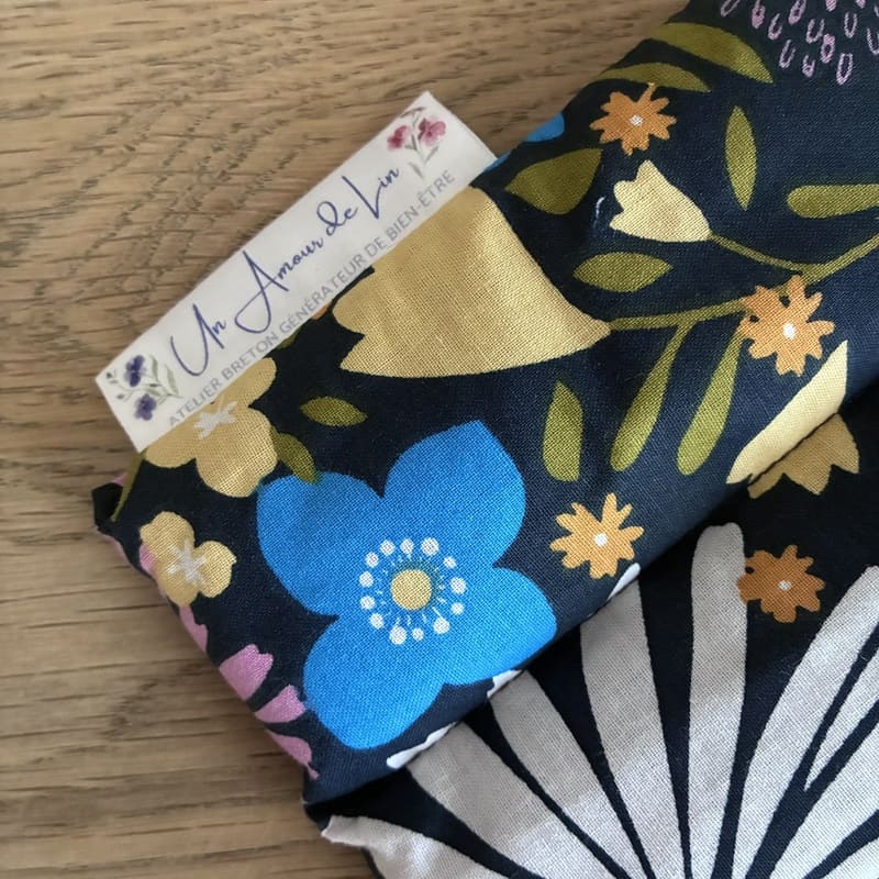 Bouillotte sèche aux graines de lin - Modèle CHOUCHOU - Tissu CHOUPETTE - Un Amour de Lin® (2)