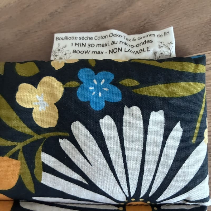 Bouillotte sèche aux graines de lin - Modèle CHOUCHOU - Tissu CHOUPETTE - Un Amour de Lin® (3)