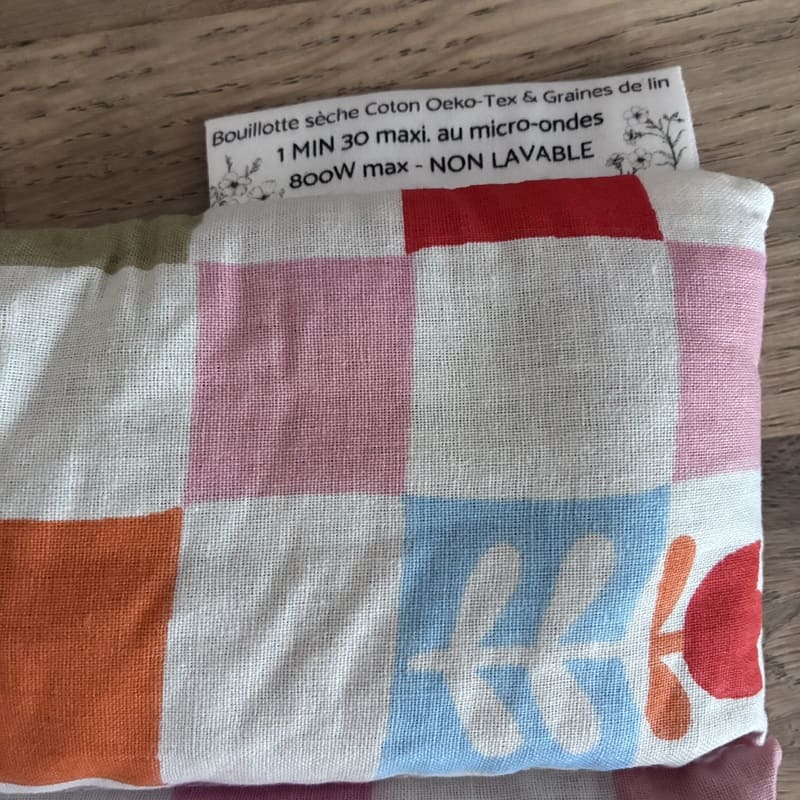 Bouillotte sèche aux graines de lin - Modèle CHOUCHOU - Tissu CIRAFINE - Un Amour de Lin® (4)