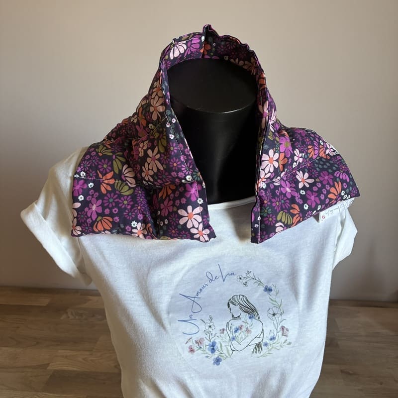 Bouillotte sèche aux graines de lin - Modèle CHOUCHOU - Tissu MARIA - Un Amour de Lin®