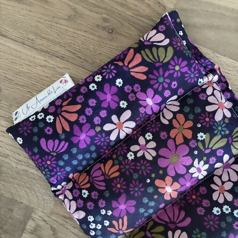 Bouillotte sèche aux graines de lin - Modèle CHOUCHOU - Tissu MARIA - Un Amour de Lin® (2)