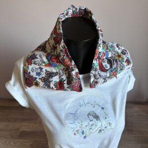 Bouillotte sèche aux graines de lin - Modèle CHOUCHOU - Tissu TATTOO LUCKY LOVE - Un Amour de Lin®