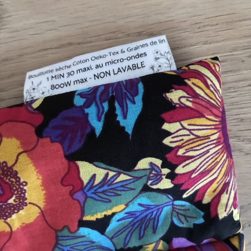 Bouillotte sèche aux graines de lin - Modèle MAXI - Tissu AMELIA - Un Amour de Lin® (2)
