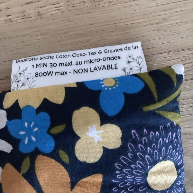 Bouillotte sèche aux graines de lin - Modèle MAXI - Tissu CHOUPETTE - Un Amour de Lin® (6)