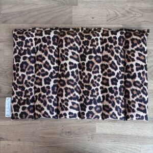 Bouillotte sèche aux graines de lin - Modèle MAXI - Tissu LEOPARD - Un Amour de Lin®