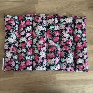 Bouillotte sèche aux graines de lin - Modèle MAXI - Tissu NAOMI Or et rose - Un Amour de Lin®