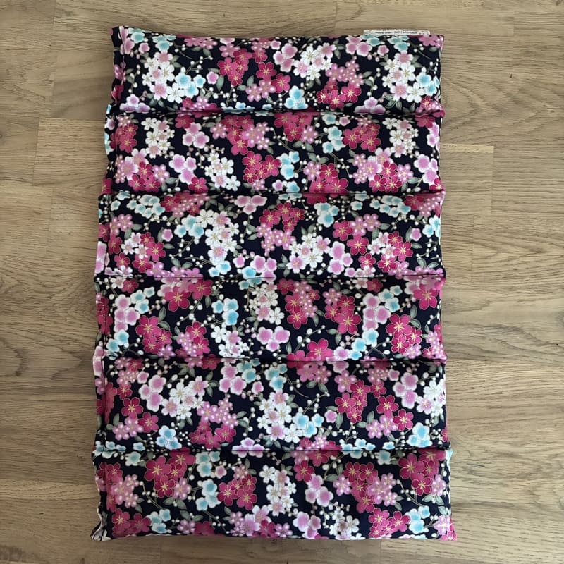 Bouillotte sèche aux graines de lin - Modèle MAXI - Tissu NAOMI Or et rose - Un Amour de Lin® (3)