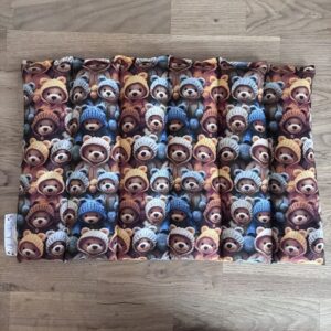 Bouillotte sèche aux graines de lin - Modèle MAXI - Tissu OURSON Imprimé 3D - Un Amour de Lin®