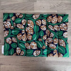 Bouillotte sèche aux graines de lin - Modèle MAXI - Tissu WAX Vert - Un Amour de Lin®