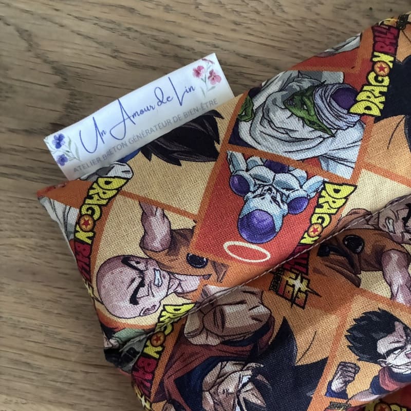 Bouillotte sèche aux graines de lin - Modèle NANA - Tissu DRAGON BALL SUPER - Un Amour de Lin® (3)