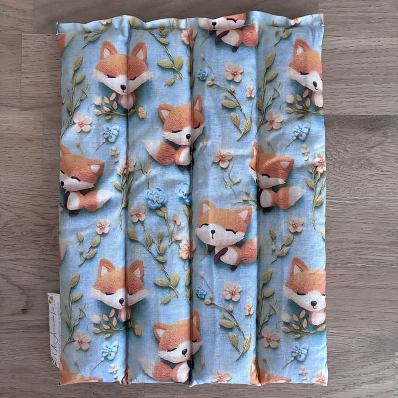 Bouillotte sèche aux graines de lin - Modèle NANA - Tissu RENARD Impression 3D - Un Amour de Lin®