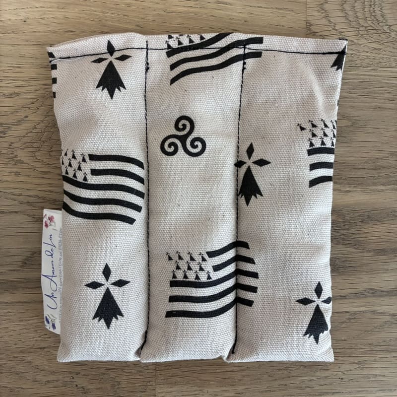 Petite Bouillotte sèche aux graines de lin - Modèle PTIT BEBO - Tissu BREIZH - Un Amour de Lin®